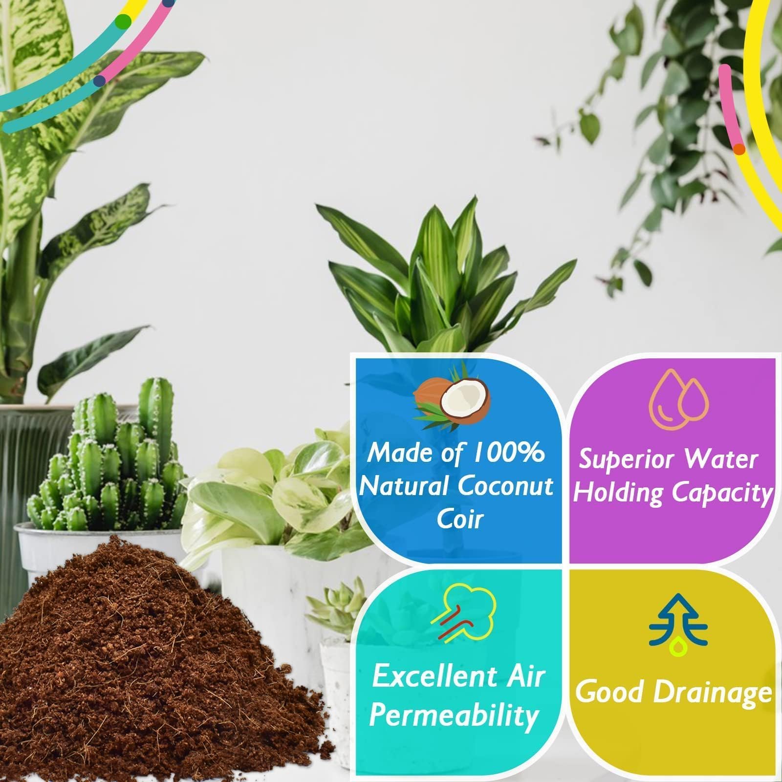 Halatool coco coir bricks easy-use image shows quick soak and ready substrate.