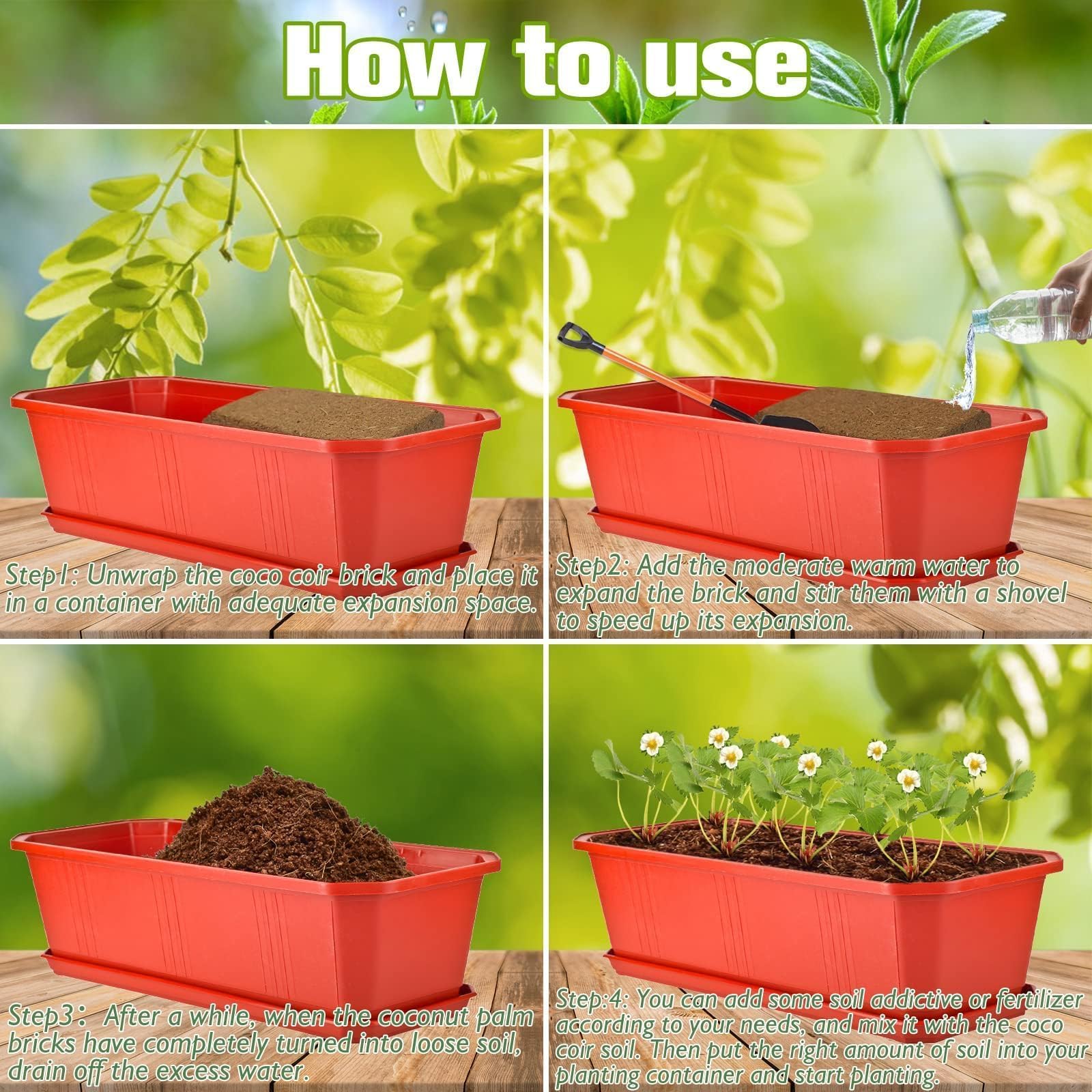 Halatool coco coir bricks seed-starting supports breathable roots and higher germination.