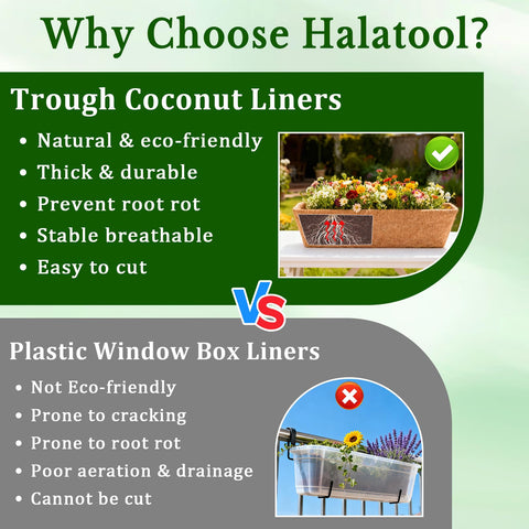 Halatool coco liner installation in a hanging basket with soil.