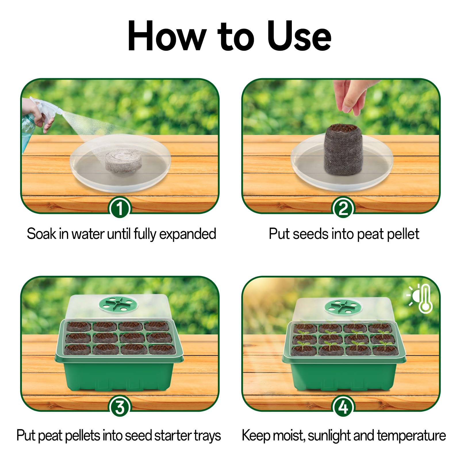 Halatool humidity lid dome helps maintain warmth and humidity for better sprouting