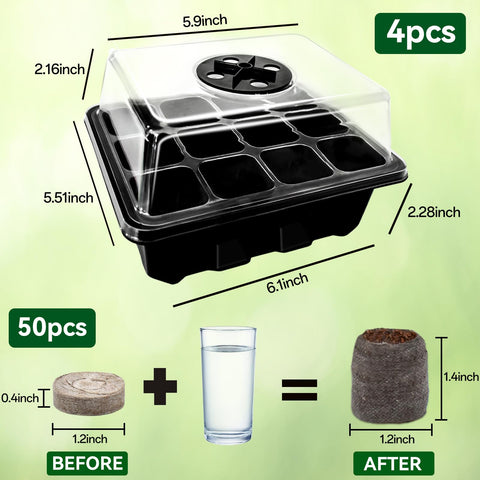 Halatool humidity lid dome helps maintain warmth and humidity for seedlings.