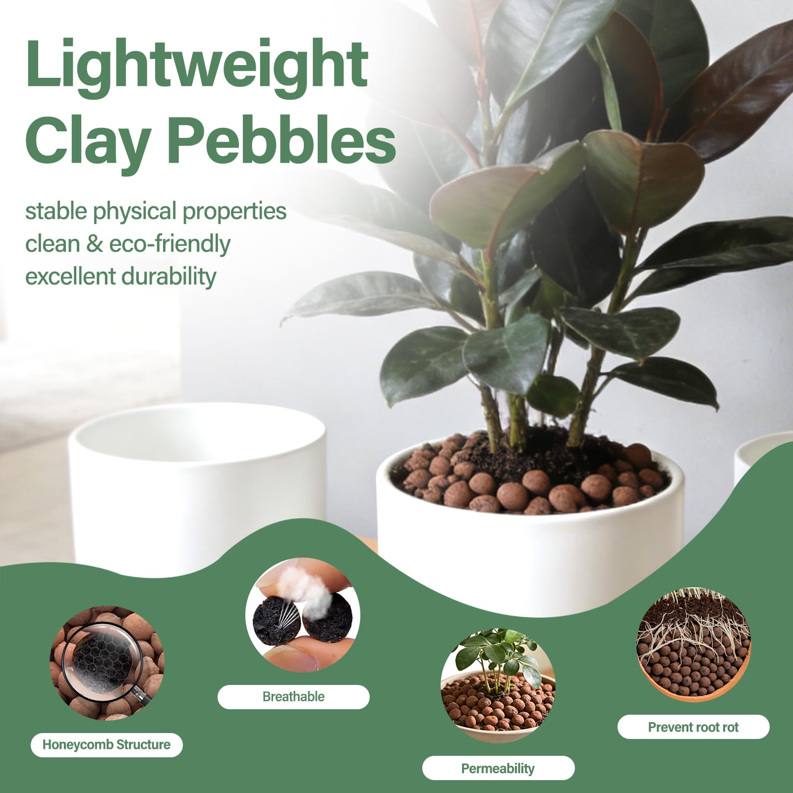 Halatool Hydroton clay pebbles ideal for indoor orchids and hydroponics.