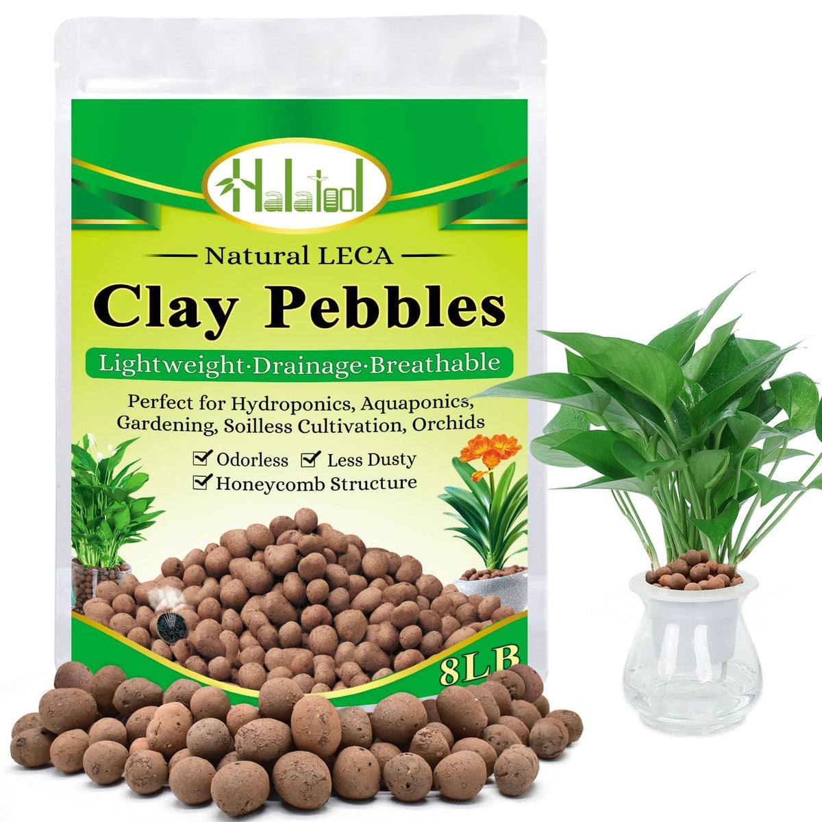 Halatool leca balls mixed sizes 4-16 mm for versatile root spaces and moisture control