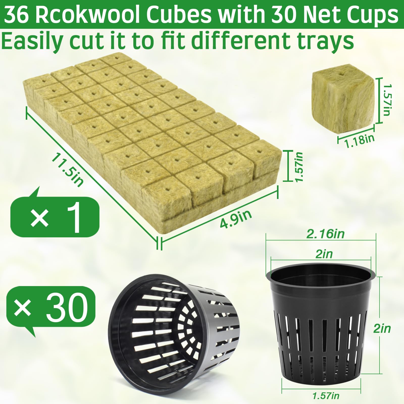 Halatool 2-inch net cups supporting healthy root growth in hydroponics