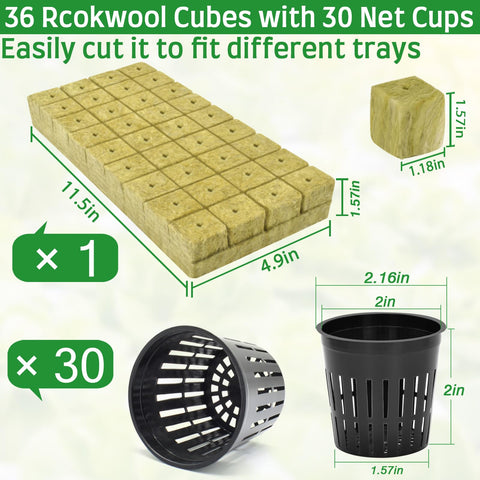 Halatool 2-inch net cups supporting healthy root growth in hydroponics
