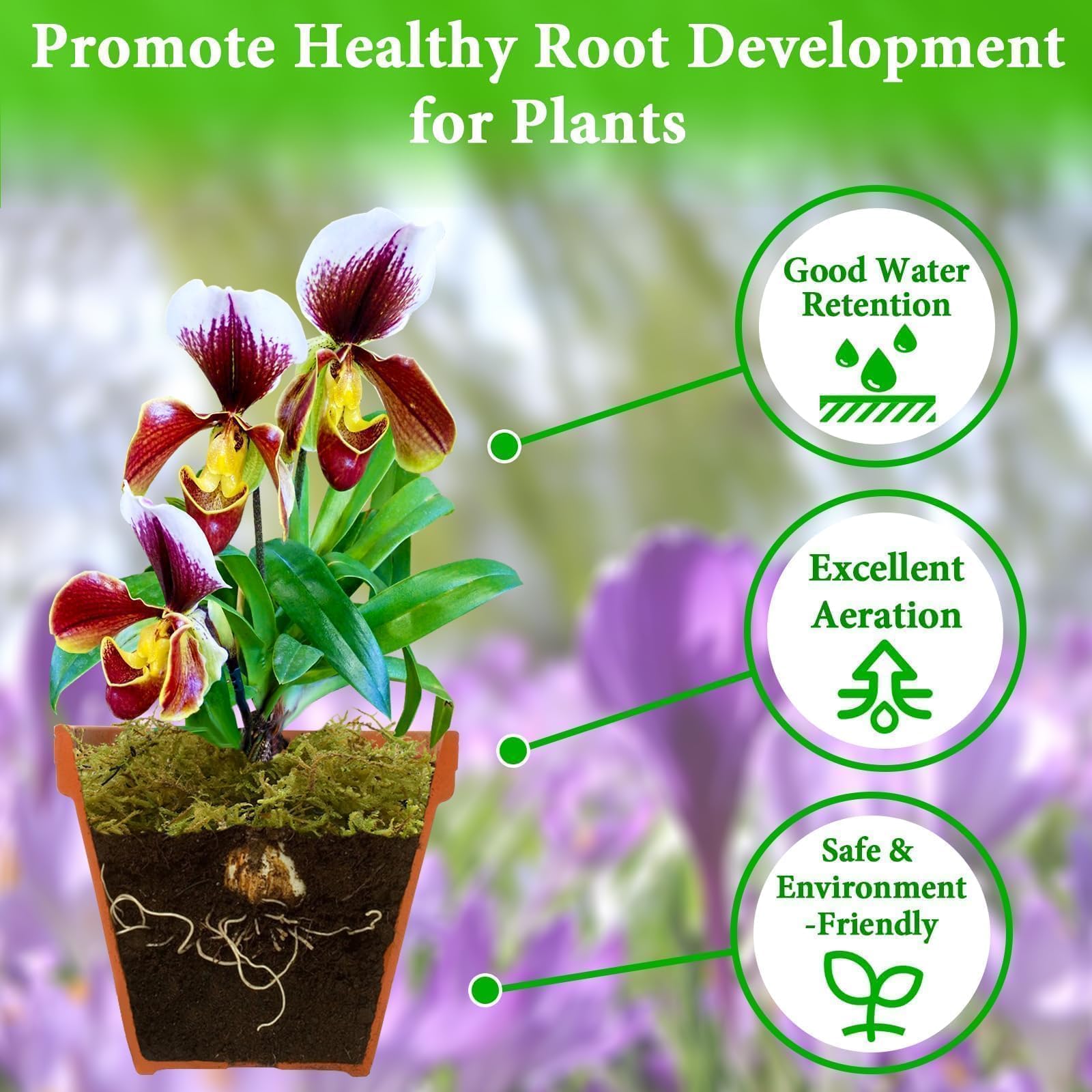 Halatool orchid moss is soft and fluffy for roots