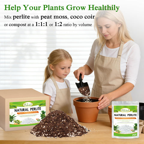 Resealable Halatool bag protects perlite from light and moisture.