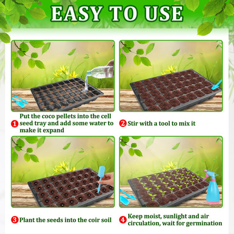 Halatool planting gadgets included for precise seed placement and transplanting.