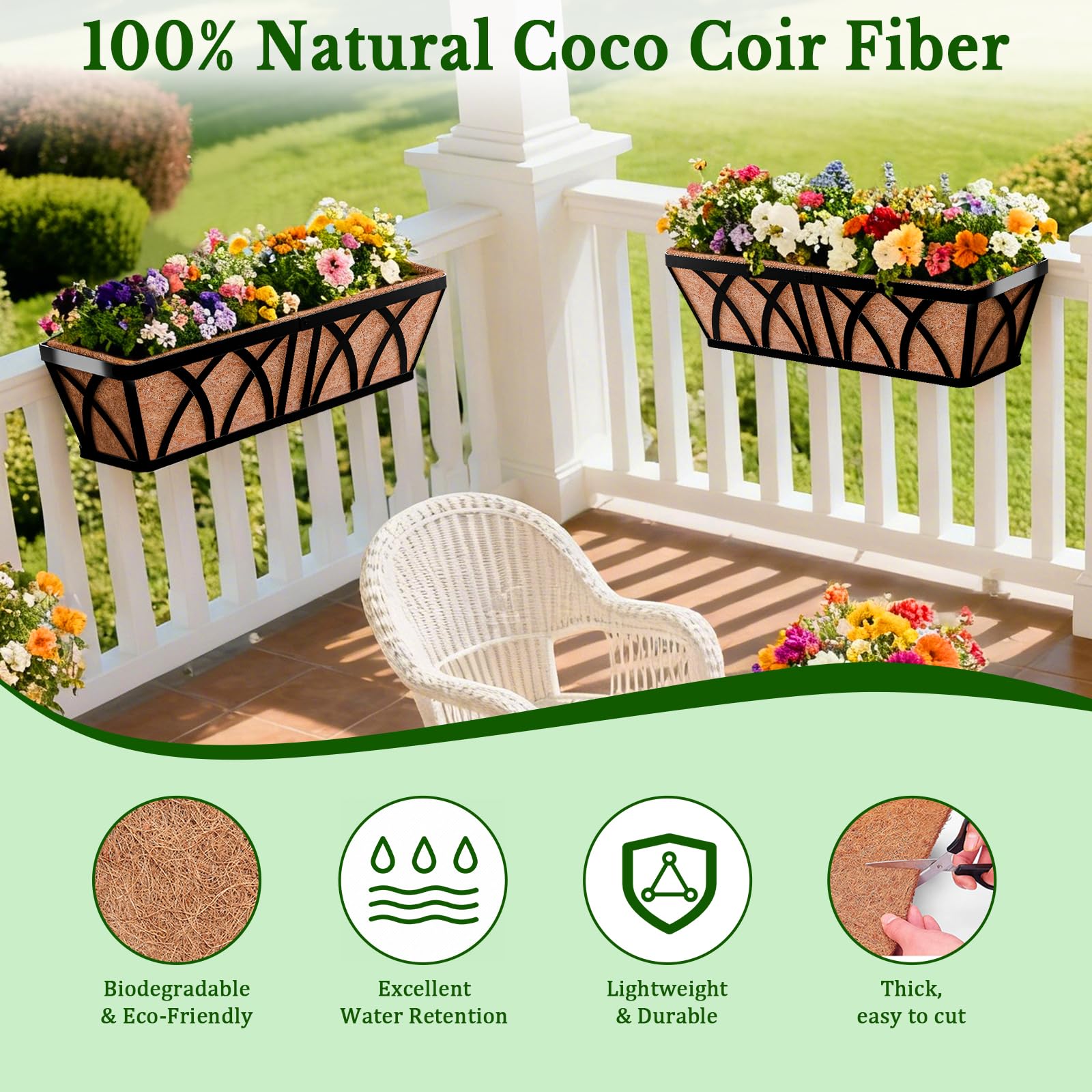 Halatool rail planter liner easy install on railing
