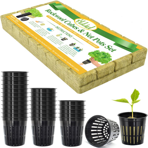 Halatool rockwool cubes 1-2 inch for moisture retention and seed starting