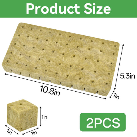 Halatool rockwool cubes closeup reveals porous basalt fibers supporting strong root penetration.