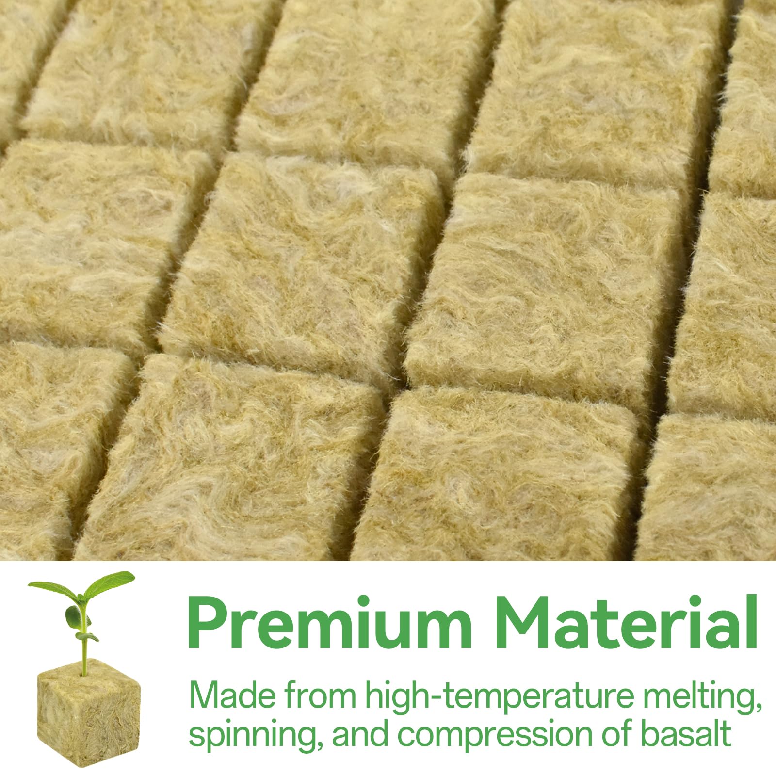 Halatool rockwool cubes soaking prep demonstrates easy pH balance for seedlings.