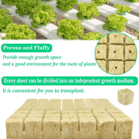 Halatool rockwool cubes designed for easy cutting to size before soaking
