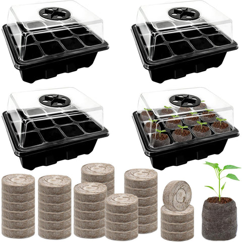Halatool seed starter tray 4-pack for organized germination on a clean work surface