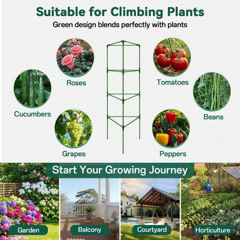 Halatool tomato cage folding design with simple setup guidance