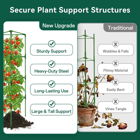 Halatool tomato cage is versatile for tomatoes, cucumbers, beans and more