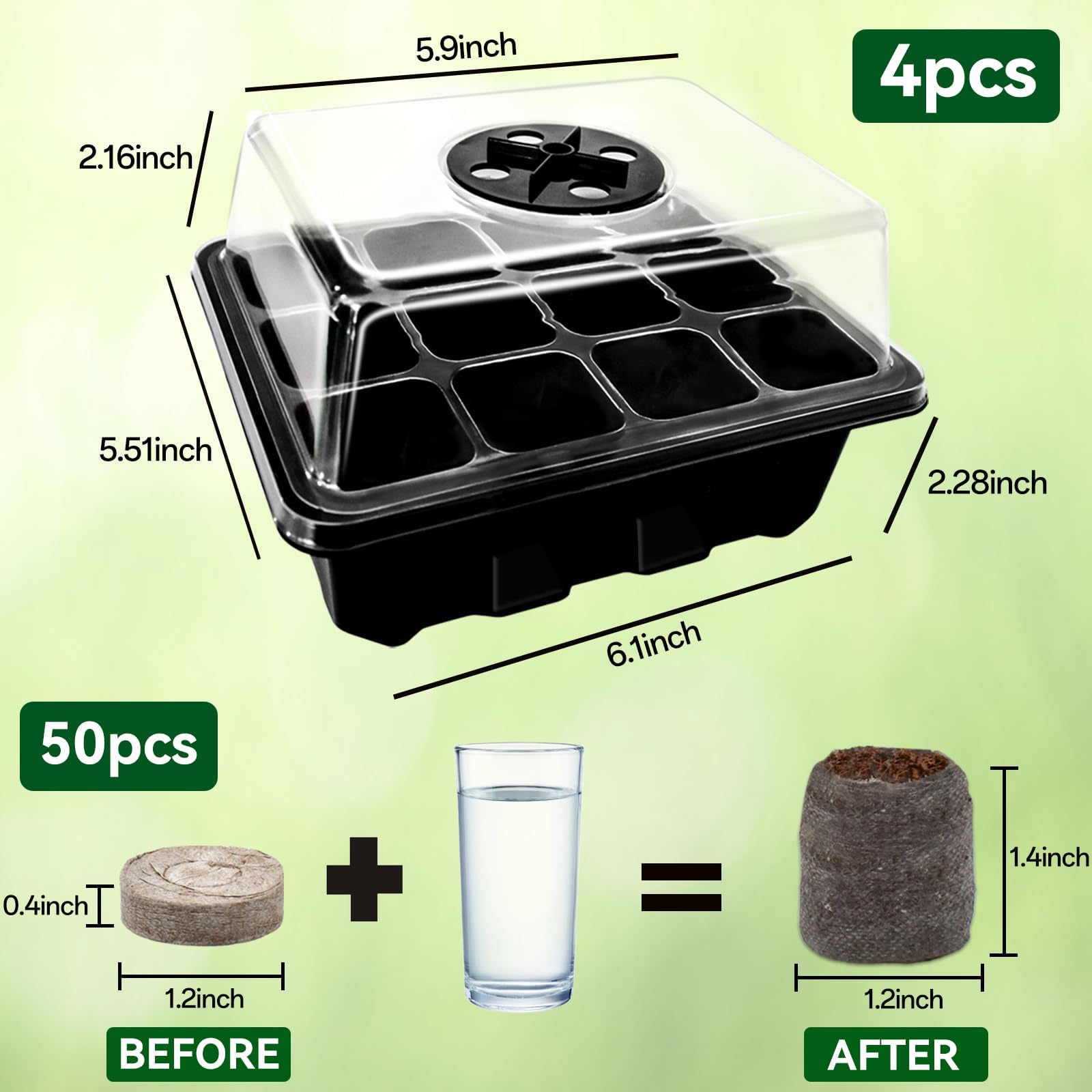 Halatool transparent lid lets in light for healthier seed growth