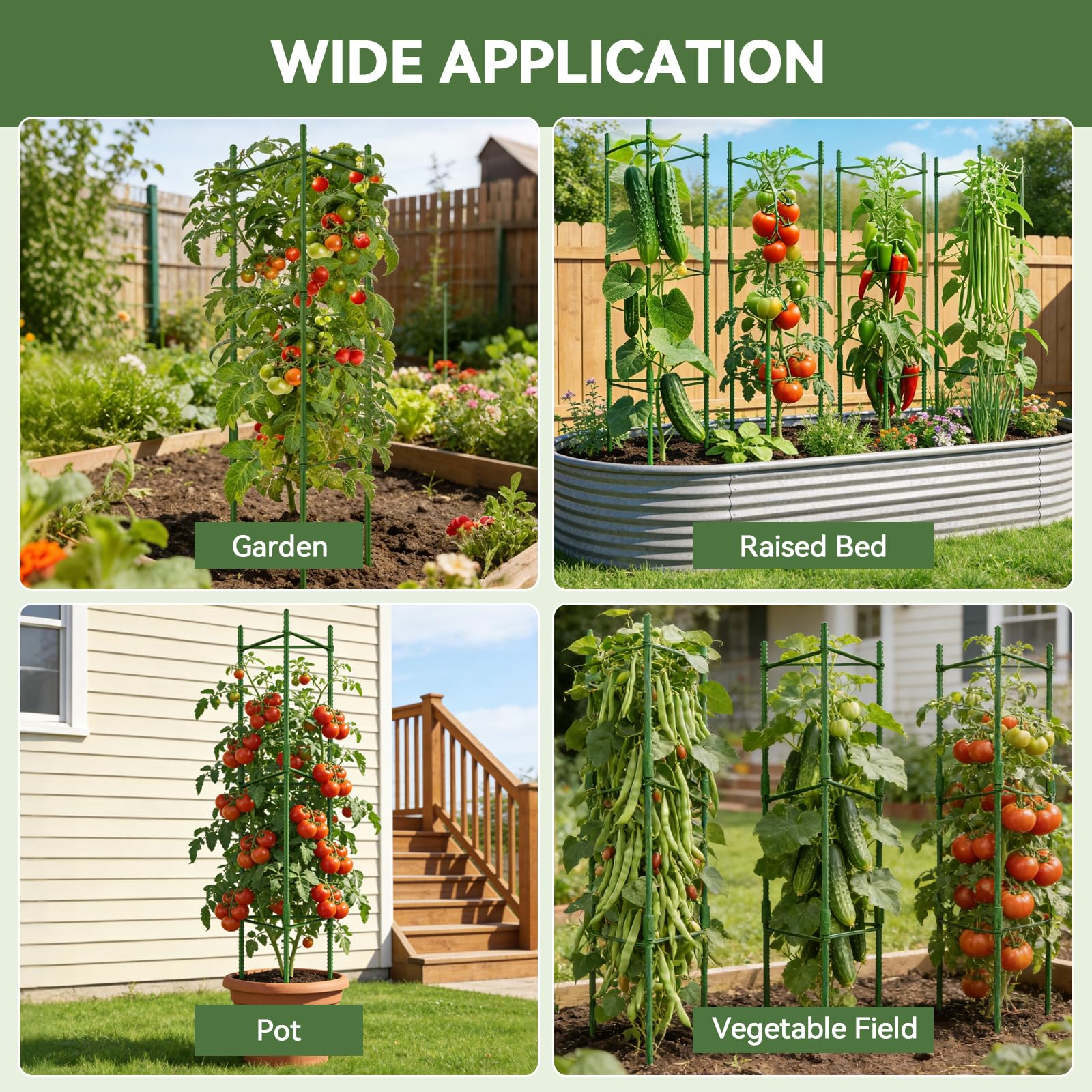 Halatool twist ties help secure stems and support growing vines.