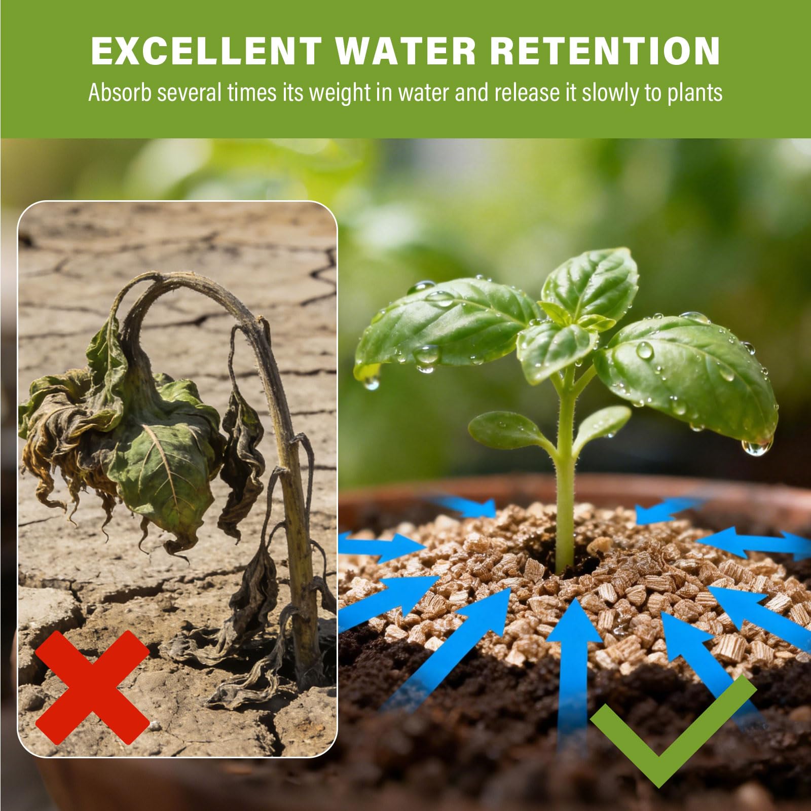 Halatool vermiculite root-growth support highlights faster root establishment.