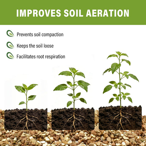 Halatool vermiculite soil-conditioner showcases improved air and water balance.