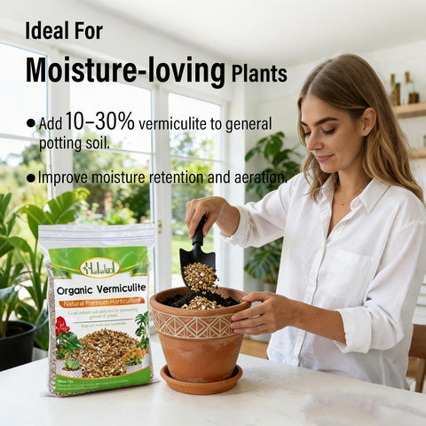 Halatool vermiculite for succulents and cacti aids moisture control.