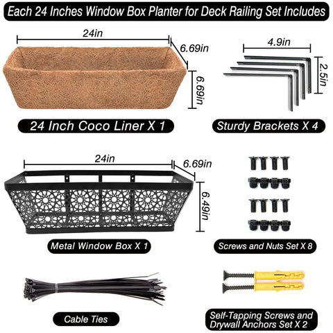 Halatool railing planter with coco liner supports easy, breathable planting.