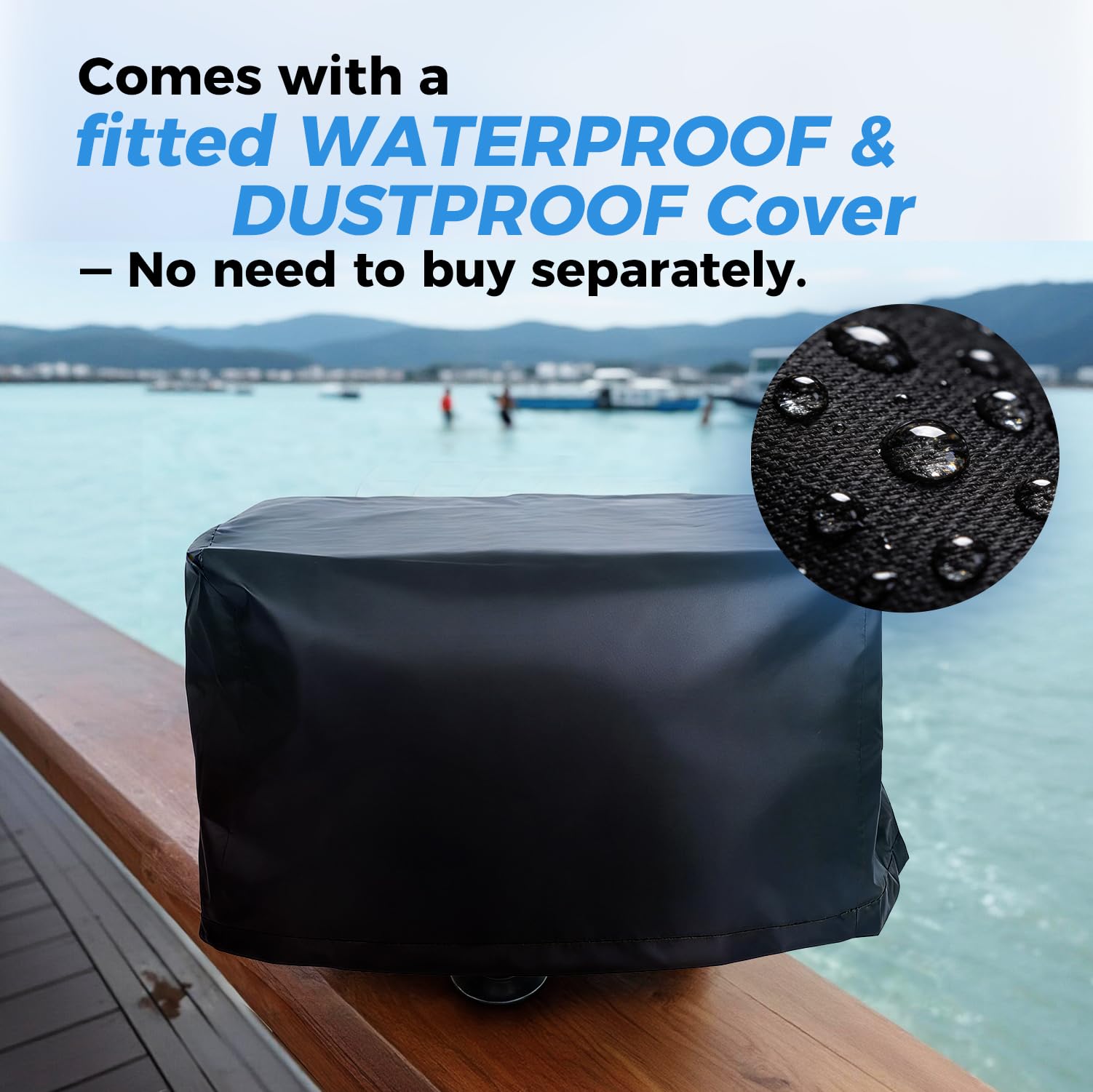 Halbtrocken Cabo Grill Pro cover included for all-weather protection
