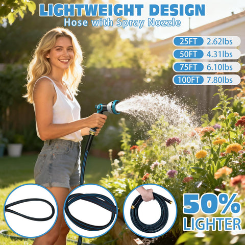 Halfjuly hose features durable 3-4 inch fittings for secure connections.