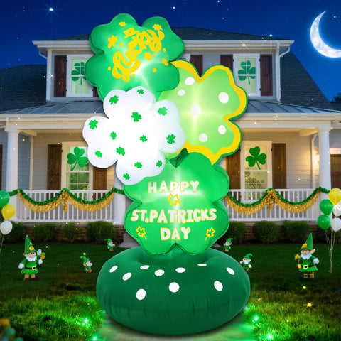 Halfjuly shamrock tower base with polka dots boosts curb appeal for festive outdoors.
