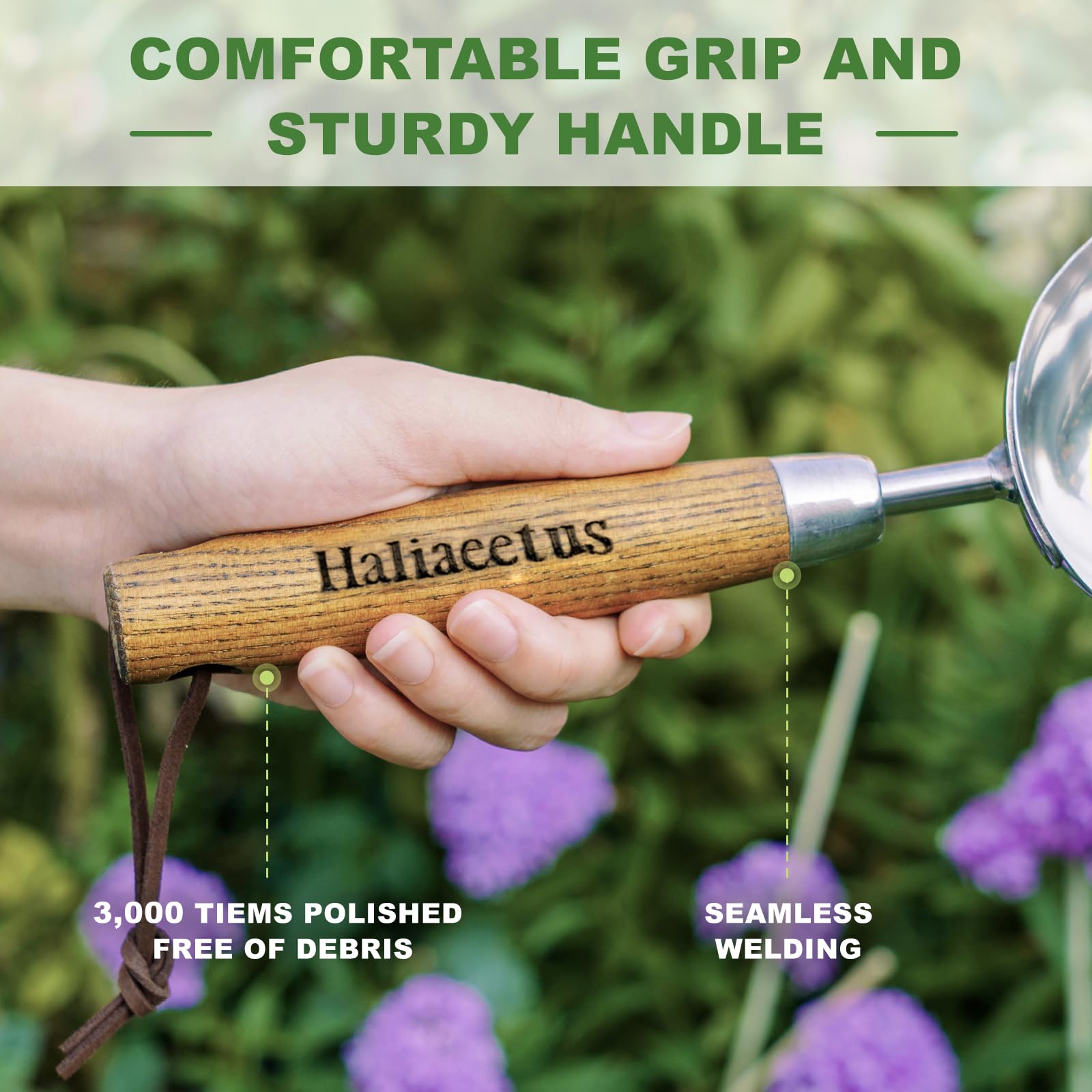 Haliaeetus 1 cup capacity potting scoop speeds up potting tasks.