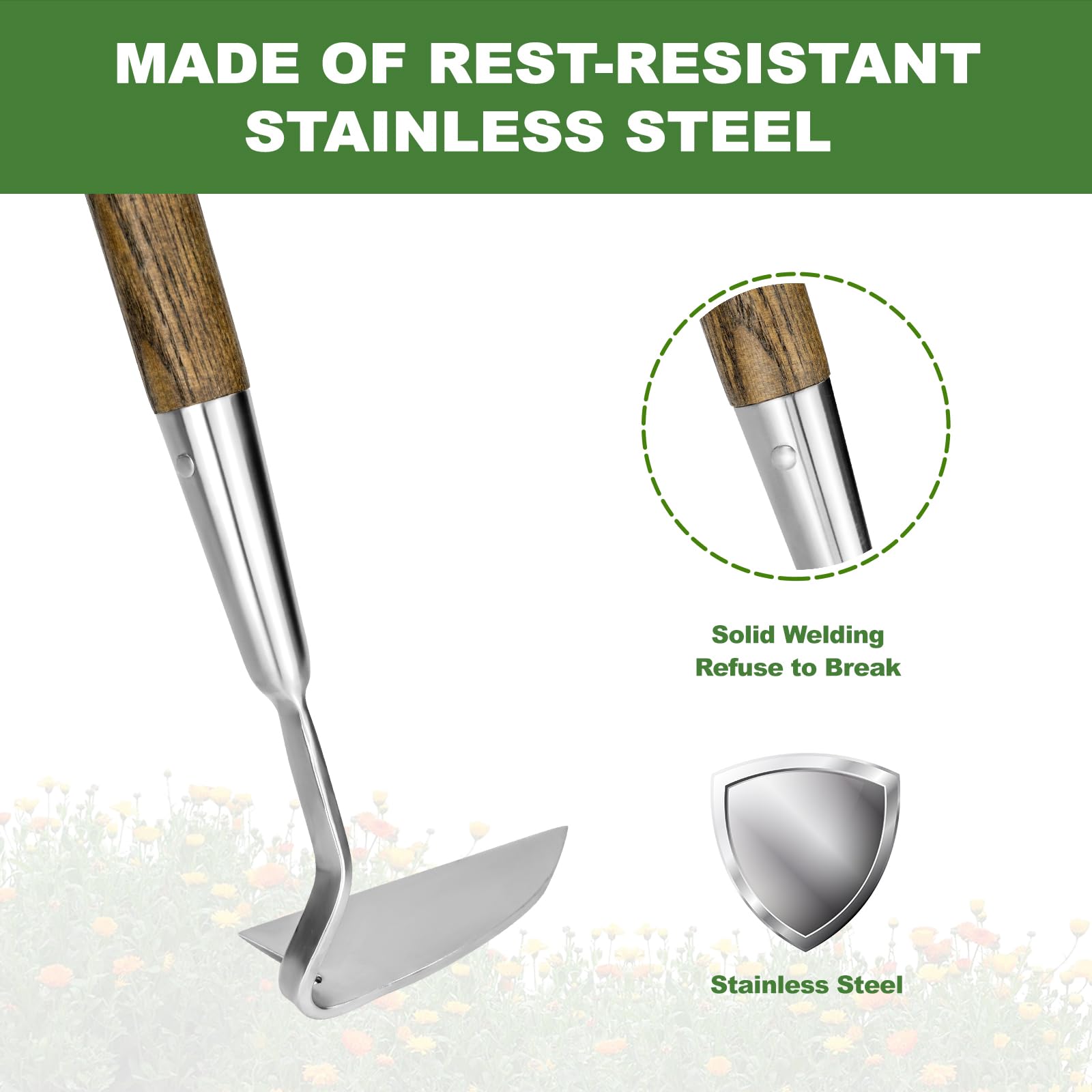 Haliaeetus Sickle Hoe lifetime warranty and responsive support.