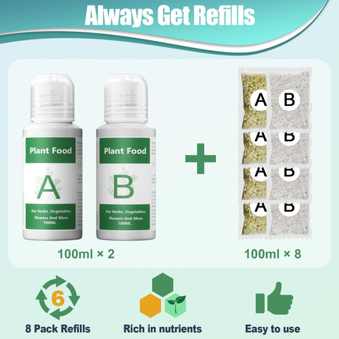 Haligo A/B nutrients measuring markings for accurate dilution