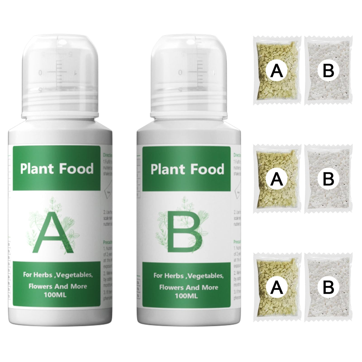 Haligo A&B nutrient bottle front view for simple indoor feeding