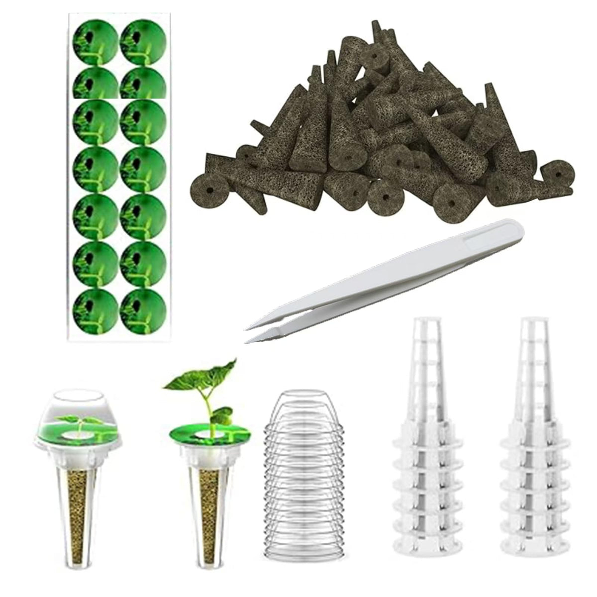 Haligo seed pod kit sponges for hydroponics support healthy germination and tidy setup.