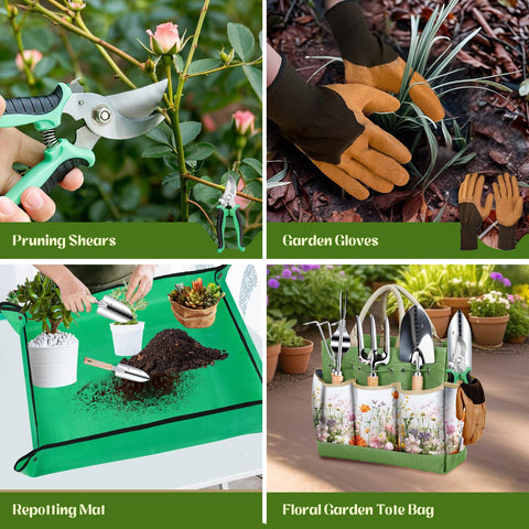 Halilus ergonomic wooden handles reduce fatigue during extended gardening sessions.