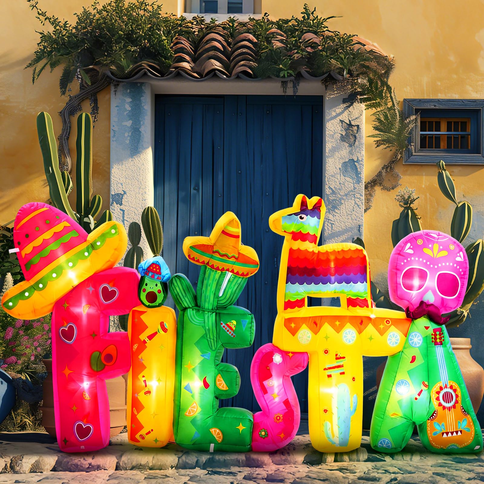 Halloscume Cinco de Mayo decoration inflatable enhances festive ambiance outdoors