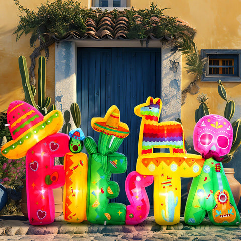 Halloscume Cinco de Mayo decoration inflatable enhances festive ambiance outdoors