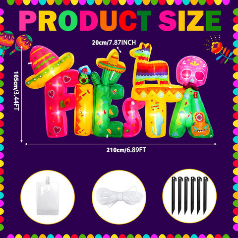 Halloscume Mexican Fiesta inflatable skull adds bold festive accents for Cinco de Mayo celebrations