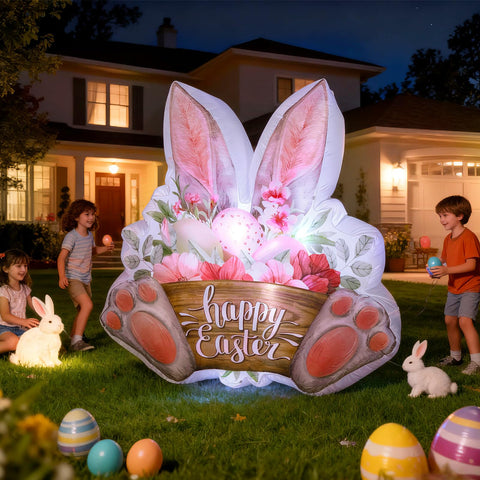 Halloscume outdoor Easter decor brightens lawns for spring celebrations