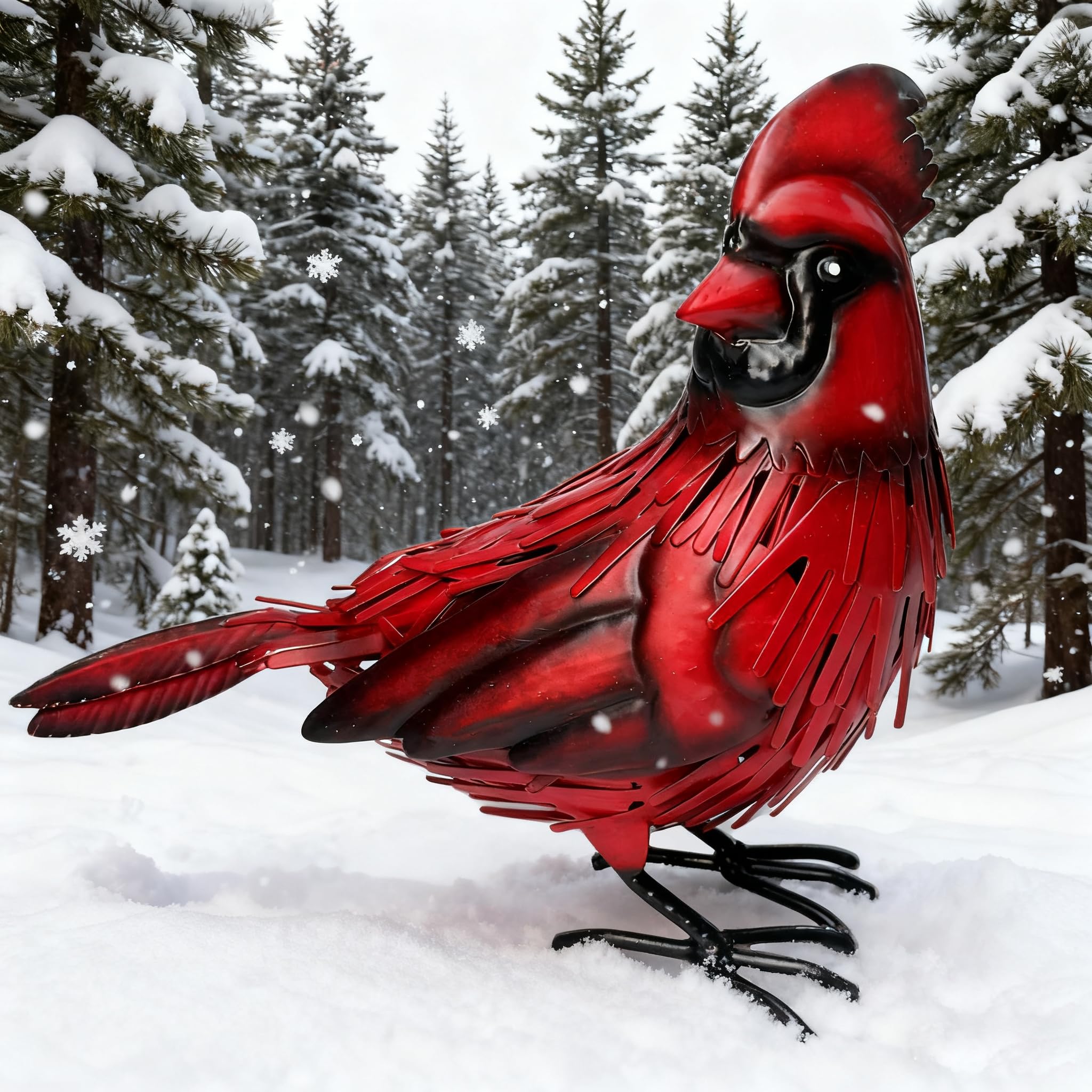 Halobirdsir cardinal garden stake ornament for borders and beds