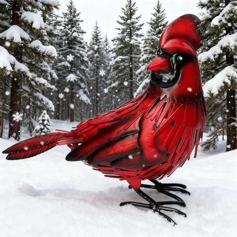 Halobirdsir cardinal garden stake ornament for borders and beds