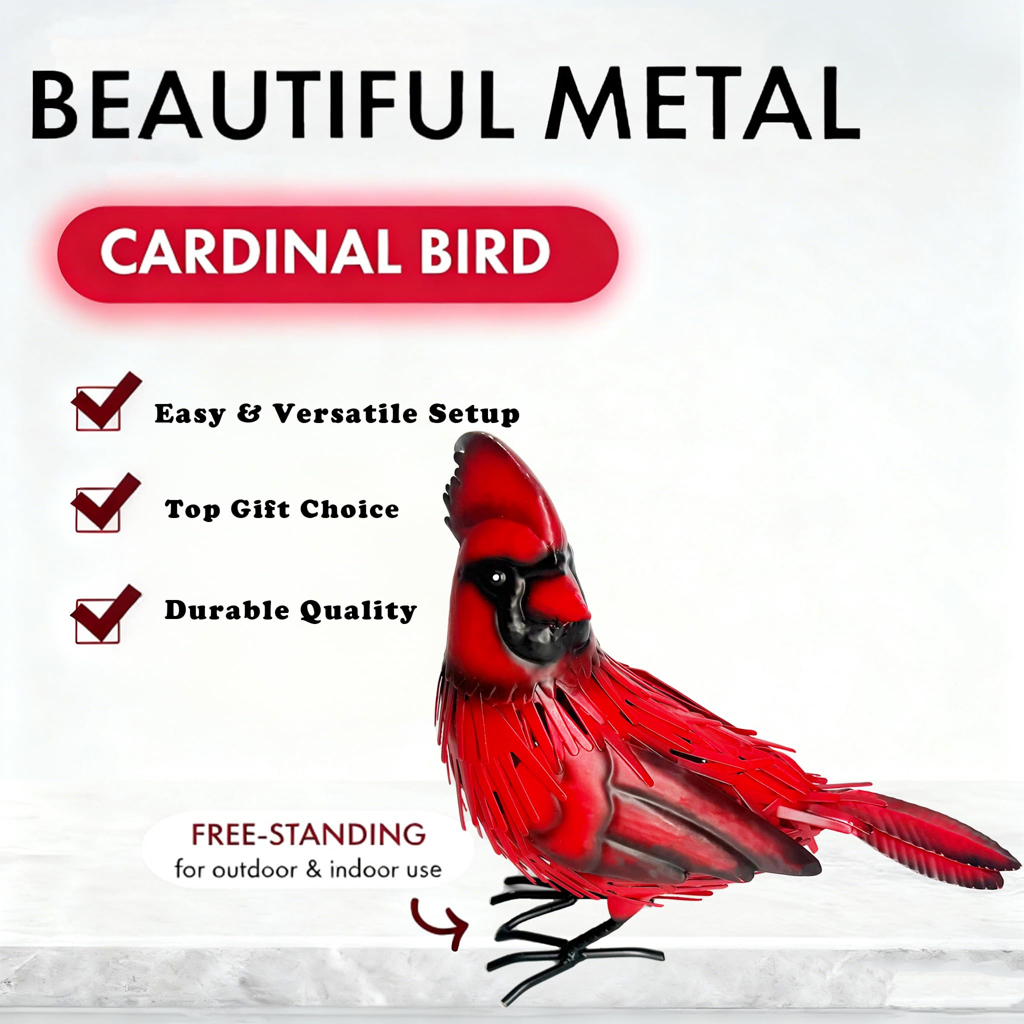 Halobirdsir cardinal yard display for patios and entryways