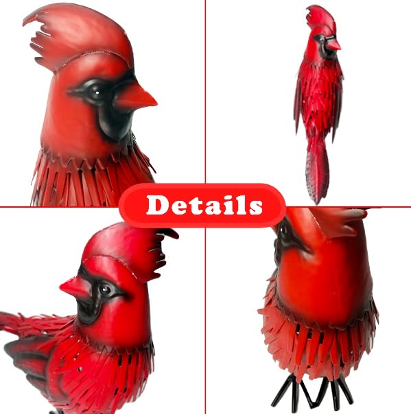 Halobirdsir striking red cardinal garden decor brightens outdoor spaces