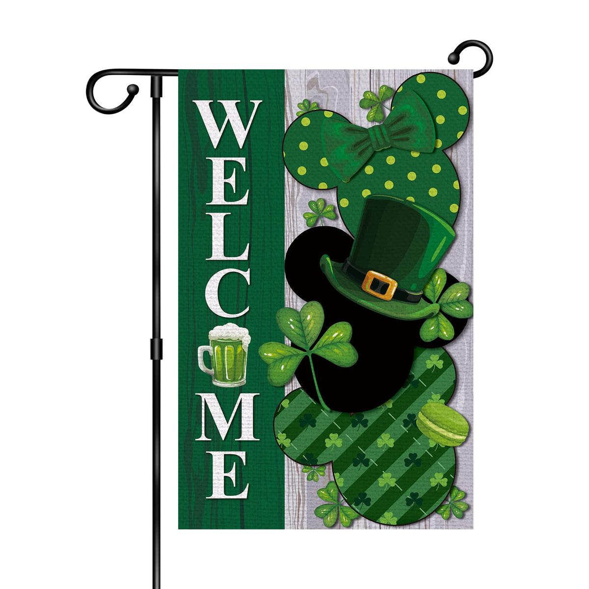 HALOSWASUN cartoon mouse flag for outdoor yard display welcoming guests