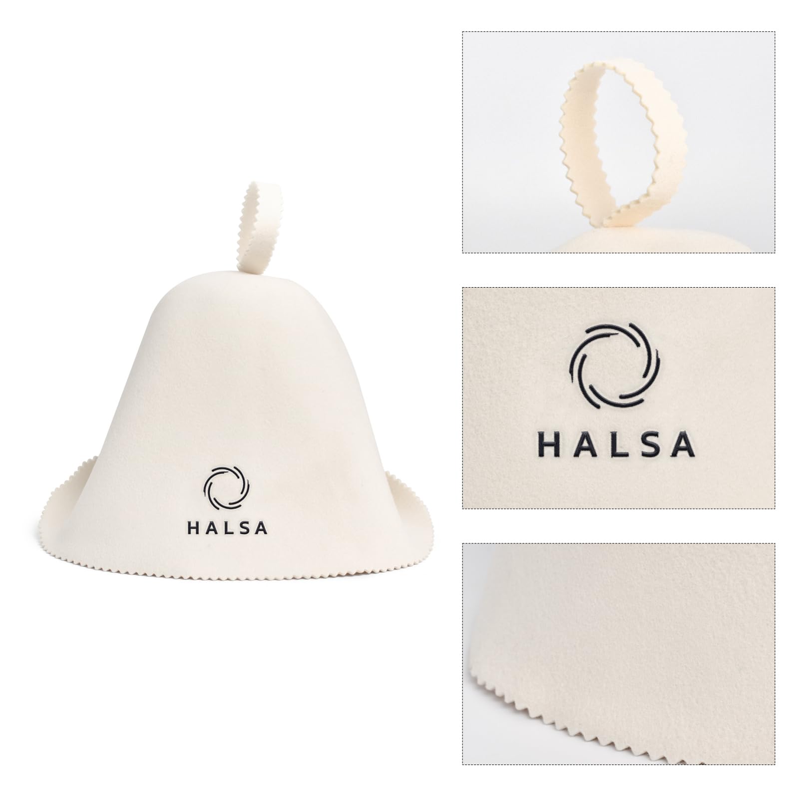 Halsa Sauna Hat 2 Pack with durable felt for lasting comfort.