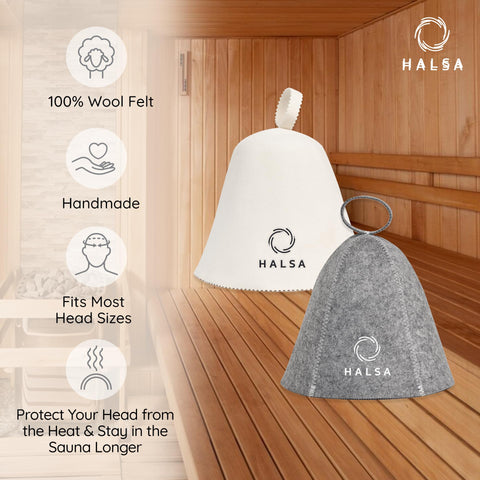 Halsa Sauna Hat 2 Pack offers heat protection to help you stay cool in high-heat environments.