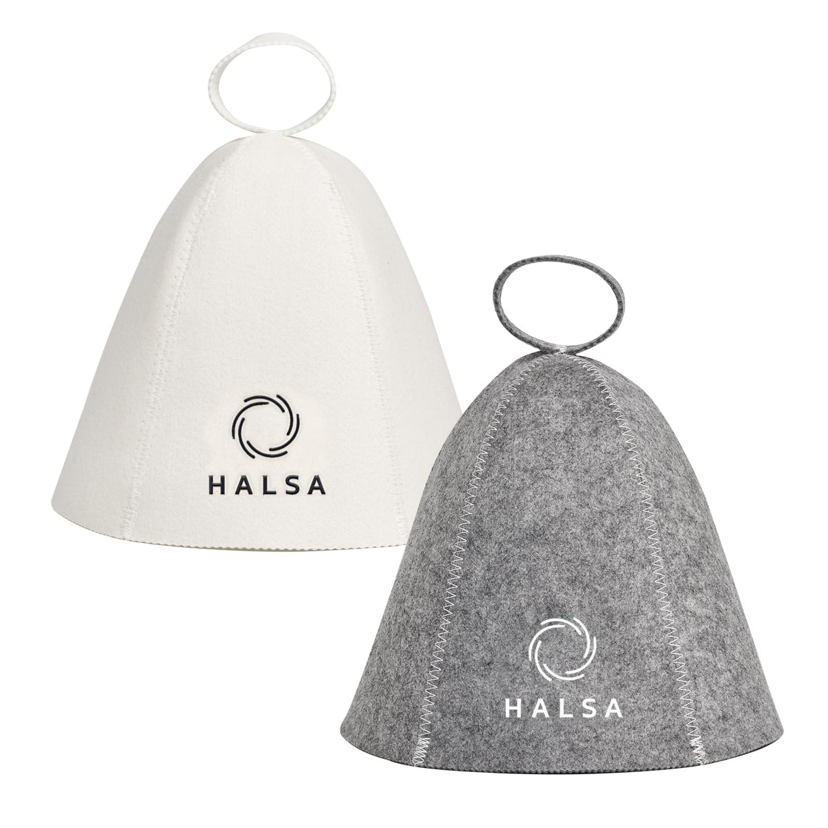 Halsa Sauna Hat 2 Pack features soft material for comfortable heat protection during sauna sessions.