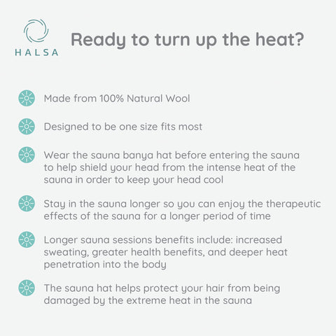 Halsa Sauna Hat gift-ready packaging appeals as a wellness gift.