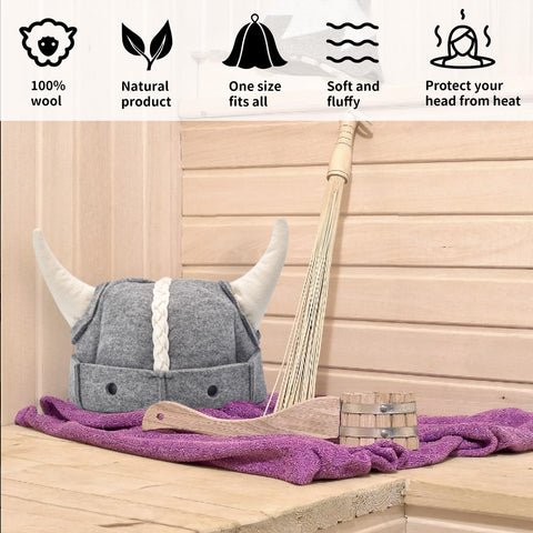 Halsa Sauna Hat gift ready packaging highlights an ideal present for sauna lovers.