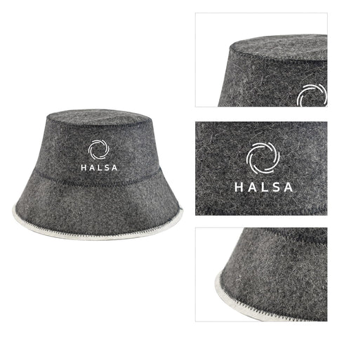 Halsa Sauna Hat hand-wash care instructions keep wool lasting.